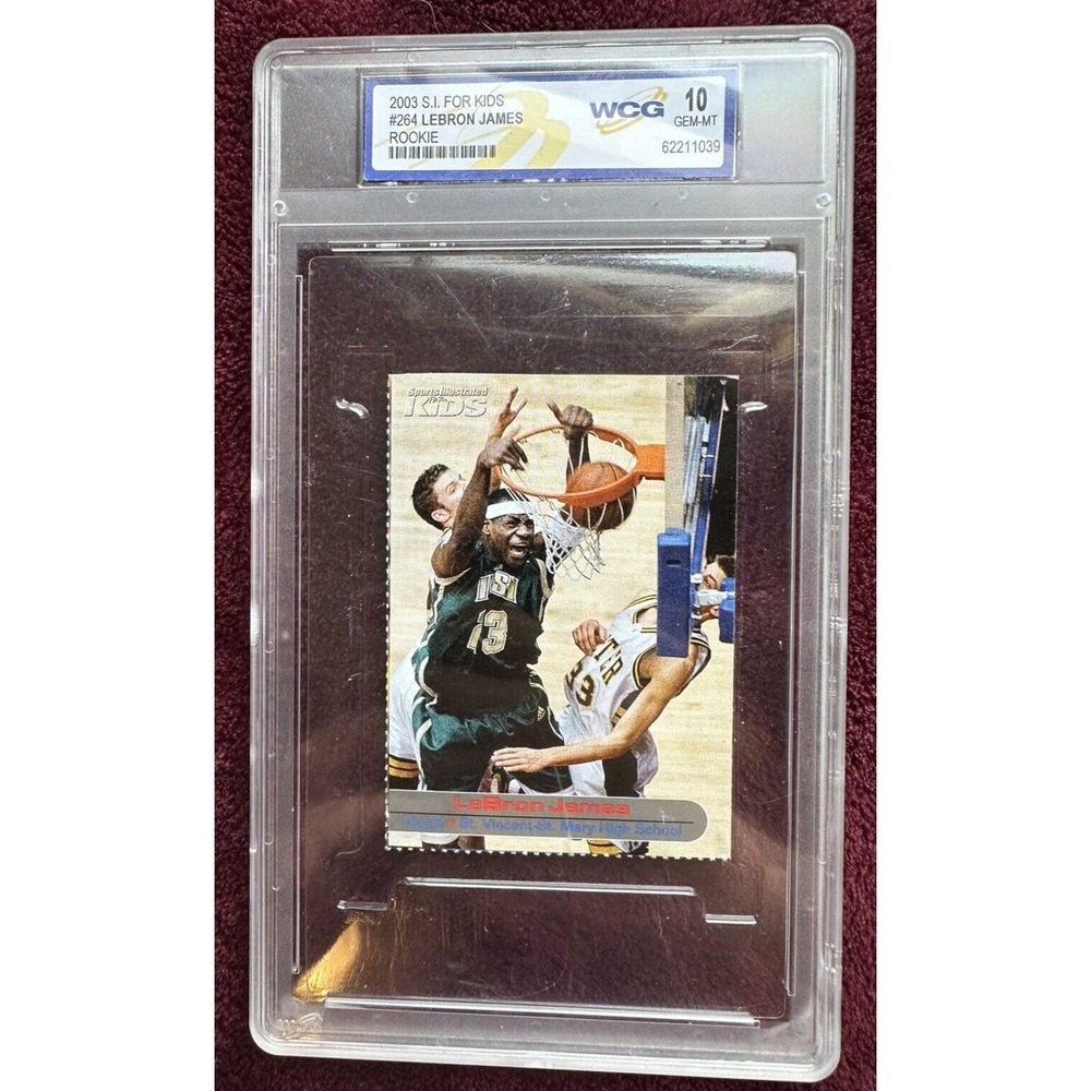 2003 Sports Illustrated SI for Kids #264 LeBron James Rookie WCG GEM-MT 10 (429) - Picture 4 of 6
